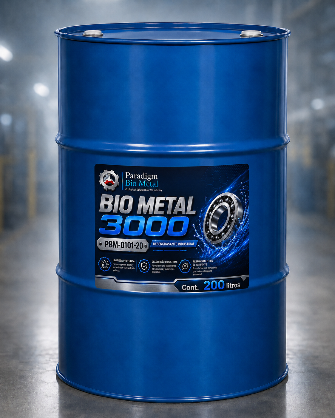 Tambo Bio Metal 3000 de 200 litros